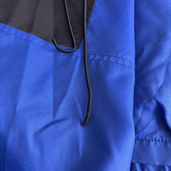 Marlboro Unlimited Jacket Mens Size XL Blue Black Hooded Windbreaker - Picture 5 of 5